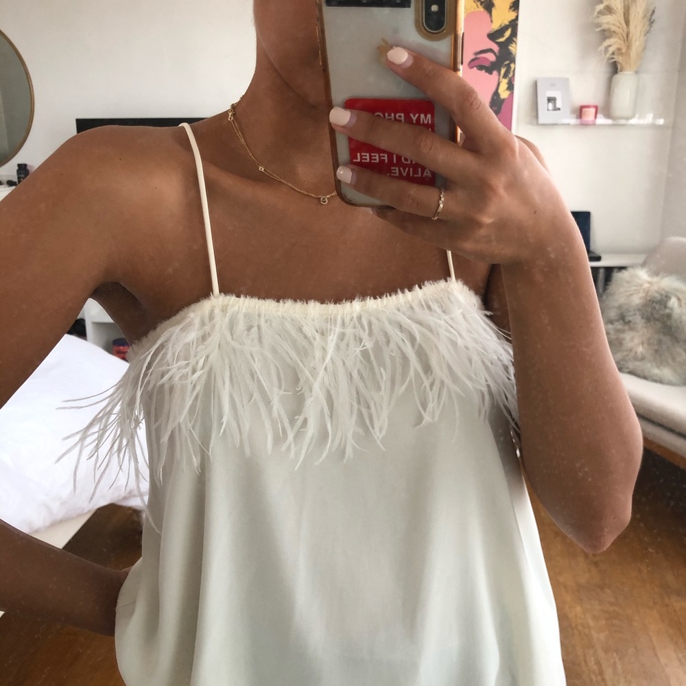 ZARA Collection Feather Tank Blouse
